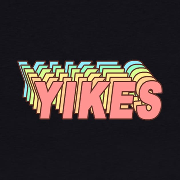 Yikes colorful Typography Viral and Trending Slang Meme by mangobanana